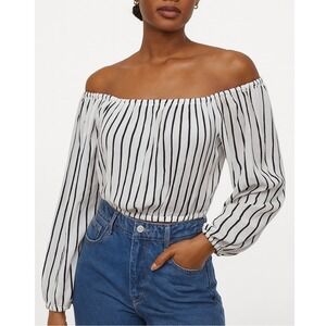 Brandy Melville Black and White Striped Maura Top, Women's One‎ Size